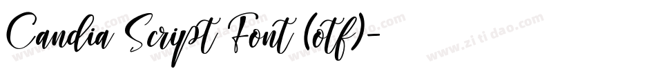 Candia Script Font (otf)字体转换